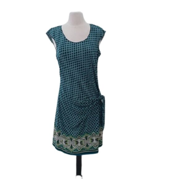 Max Studio Art Deco Side Tie Dress, Multicolor, Medium - Picture 1 of 11